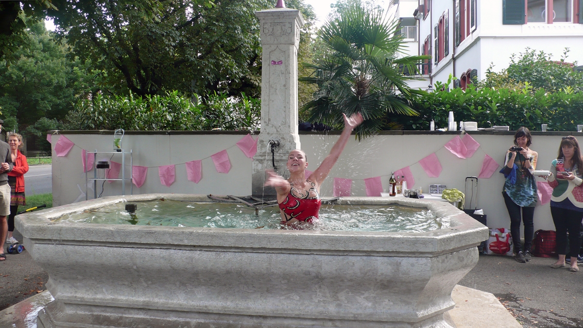 Birthday celebration for a fountain
