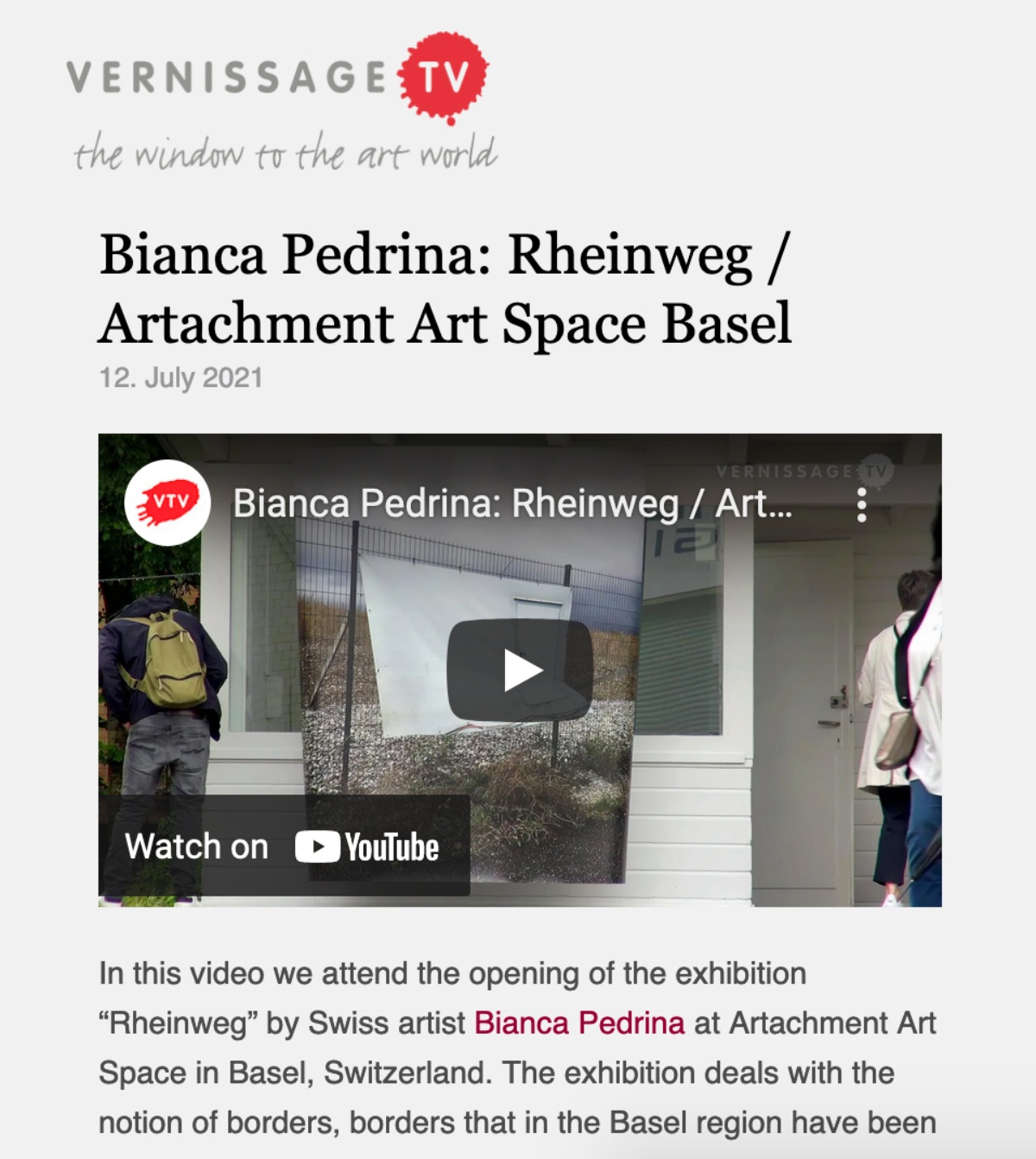 Rheinweg at Artachment - vernissage.tv